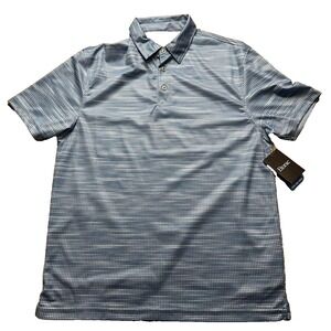 Etonic Vintage Men's  Blue AOP Short Sleeve Polo Shirt Size Medium